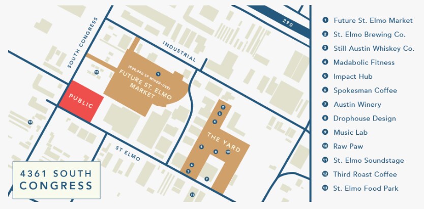 Area map - 4361 S Congress Ave