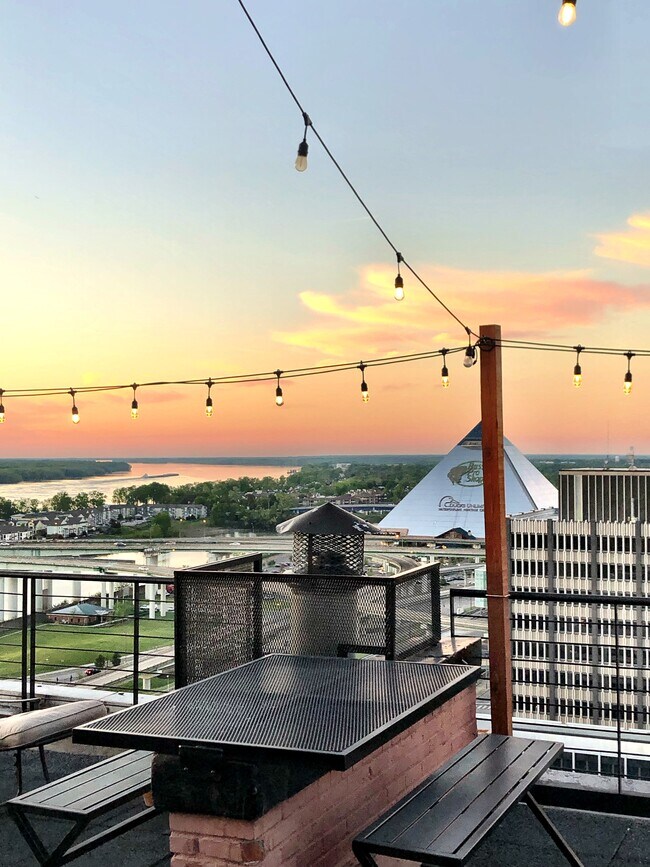 Sunset from the rooftop - 109 N Main St