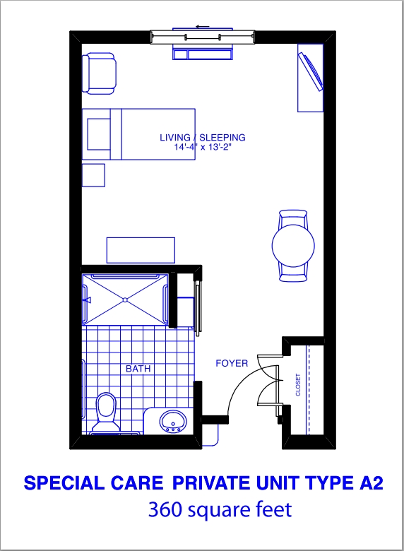 Special Care Private Unit Type A2 - Patriots Landing Independent/Assisted Living