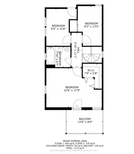 Apartment layout - 1353 S California Ave