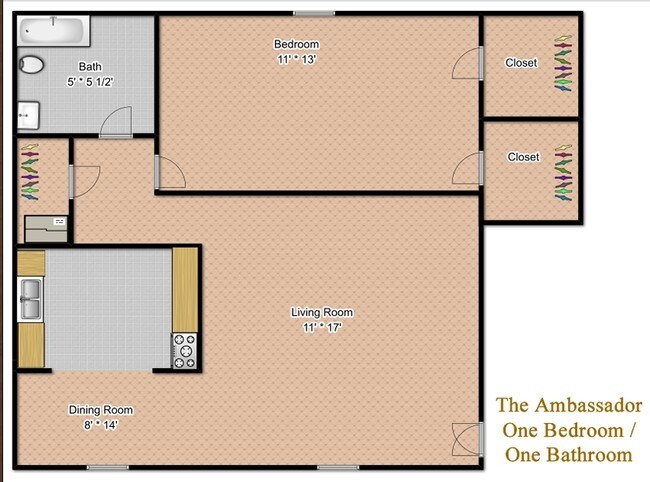 1BR/1BA - Ambassador Residence