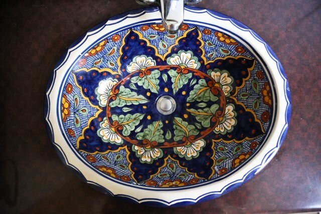 Hand-painted bathroom sink - 1942 N Kimball Ave