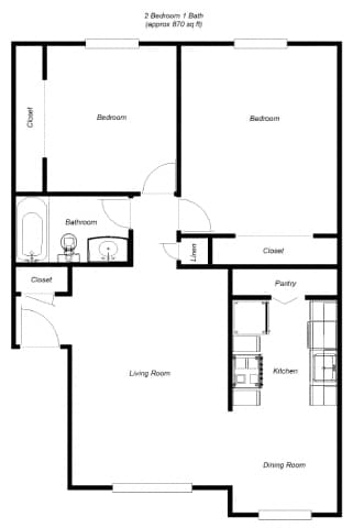 Floorplan - Campbell Plaza Apartments