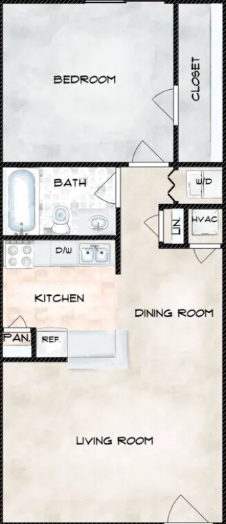 Floorplan - Colonial Woods Apts