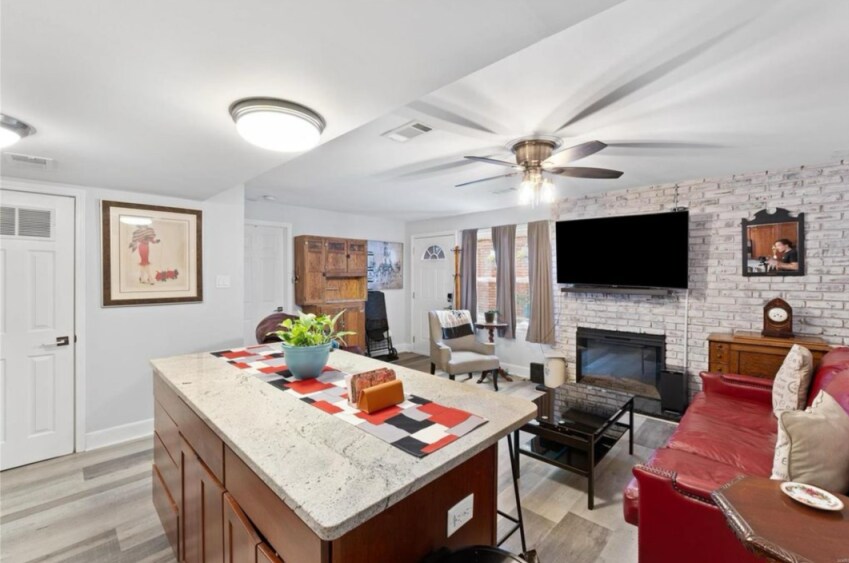 Family Room and Kitchen Island - 1150 Rue La Chelle Walk