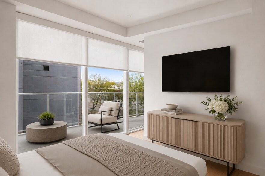 Virtually staged bedroom - 4422 N 75th St