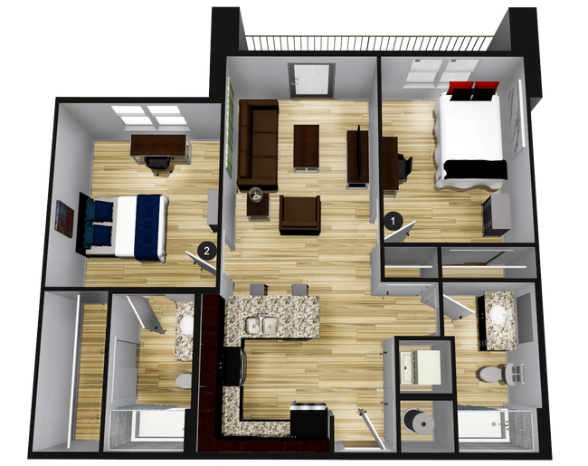 Floorplan - QUARTERS BLOOMINGTON