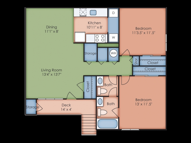 2BR/1.5BA - Green Meadows