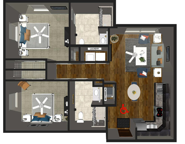 Floorplan - Valley House Flats 55 Year and Older