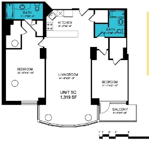 2BR/2BA - Victoria Tower