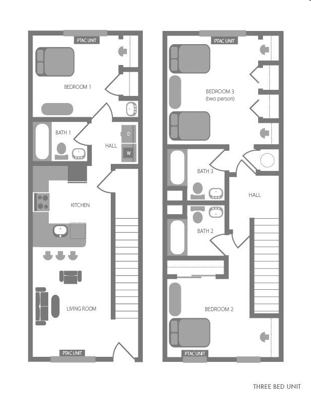 3BR/3BA - Rocktowne Student Townhomes