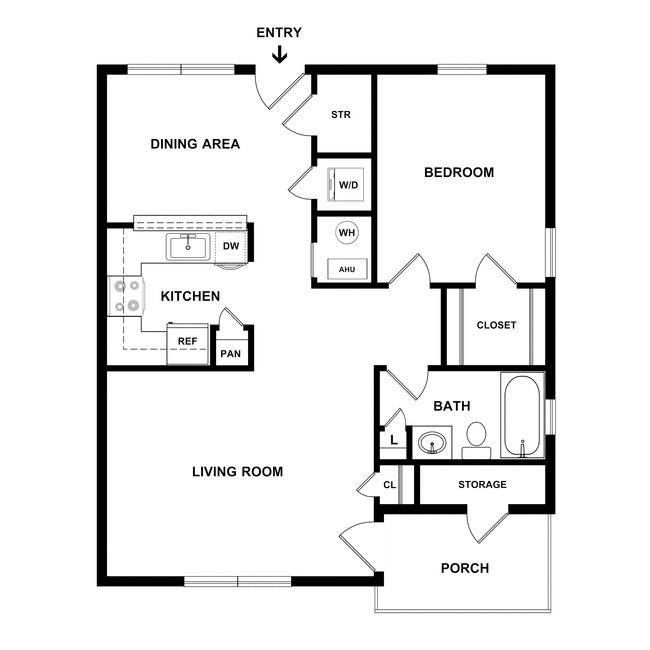 The Albemarle - 1 Bedroom, 1 Bath, 730 sq. ft. - Pleasant View Apartments