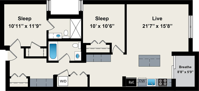 Floorplan - Reside on Jackson