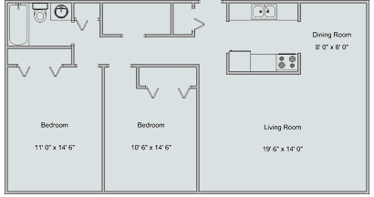 2BR/1BA - Continental Village Apartments