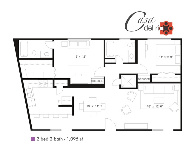 Floorplan - Casa Del Rio Apartments