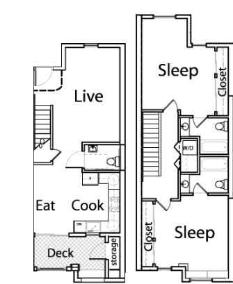 2BR/2.5BA - Temescal Place