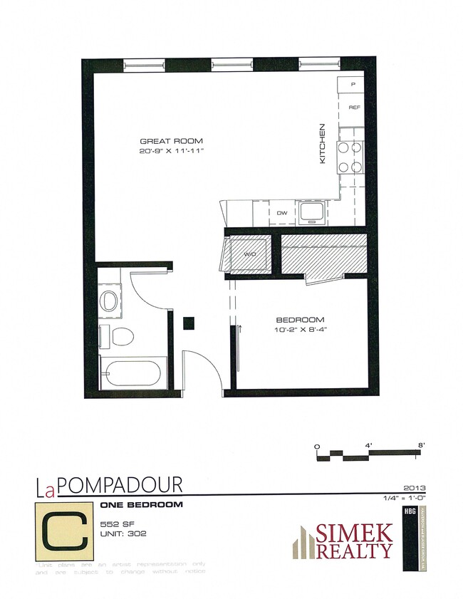 Floorplan - La Pompadour Apartments