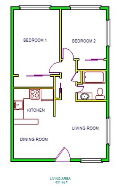 2BR/1BA - Pine Vista