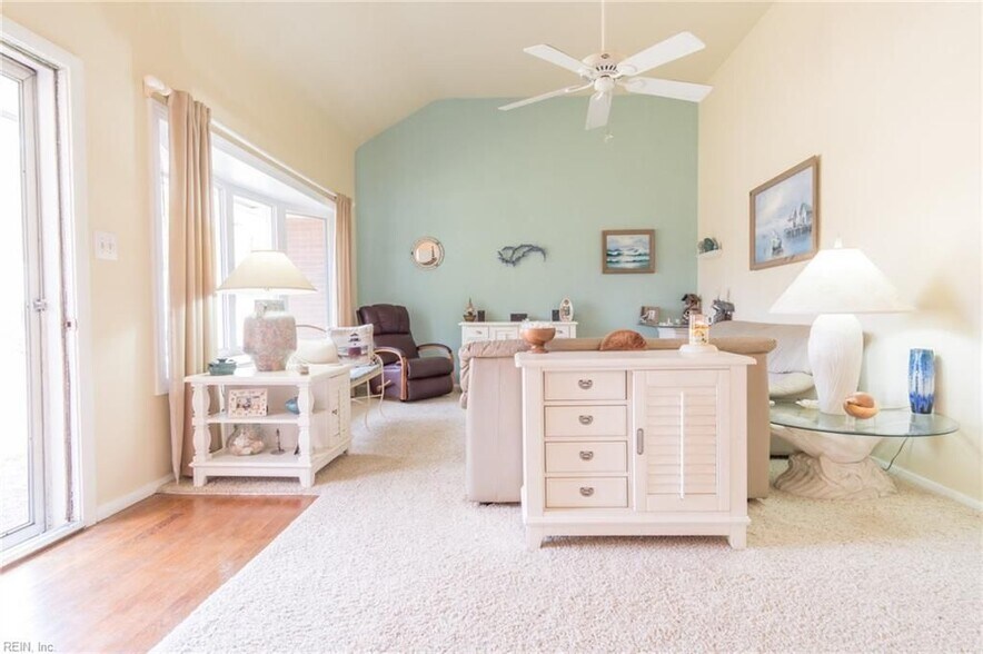 carpet has been removed and hardwood floors finished, painting in progress (shown in later pictures). - 301 Pepper Mill Ct