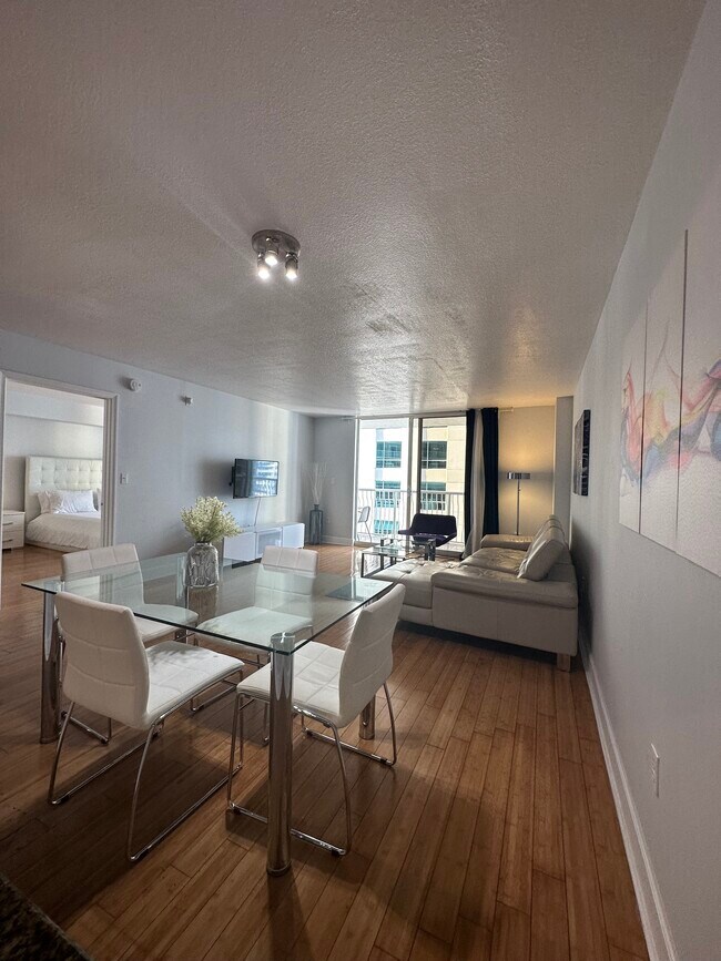 View from kitchen looking to dining/ living area - 1200 Brickell Bay Dr