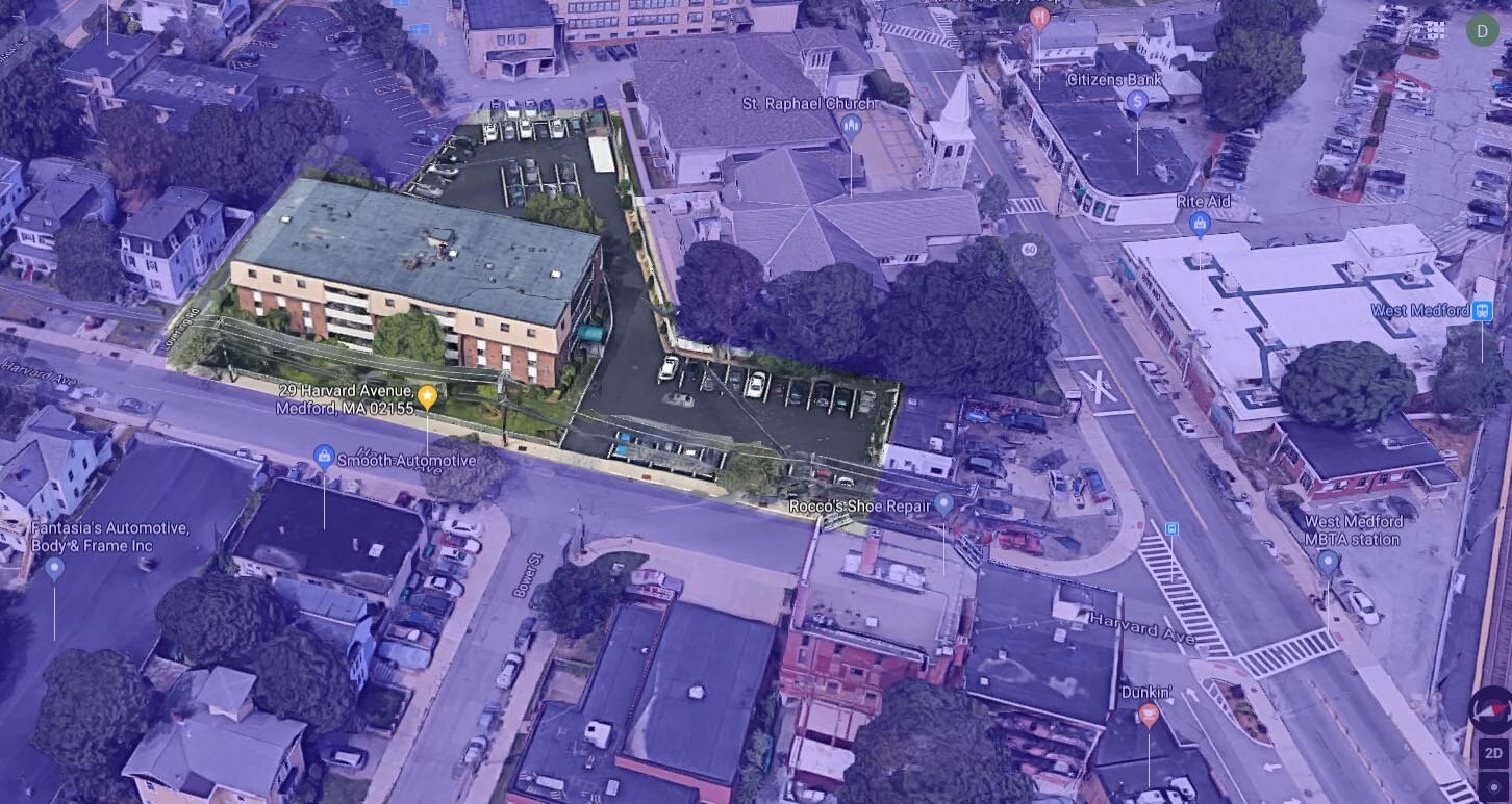 Parking Lot Around Building - 29 Harvard Ave