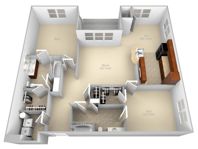 Floorplan - The Villagio Apartments