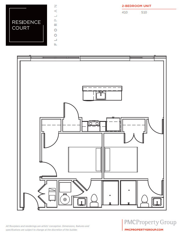 2-BEDROOM UNIT C - Residence Court