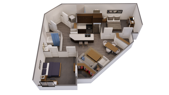 2BR/2BA- B3 - University Edge & Dickinson Lofts