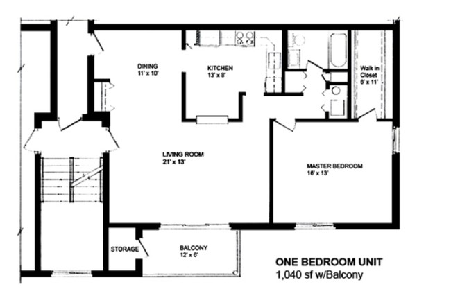 1BR/1BA - April Lane Apartments