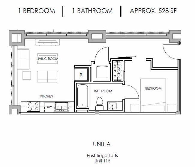 Floorplan - East Tioga Lofts