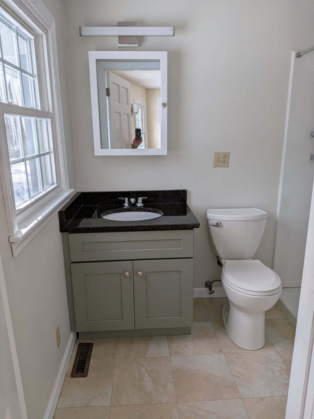 New vanity with medicine cabinet - 217 Bigelow Hill Rd