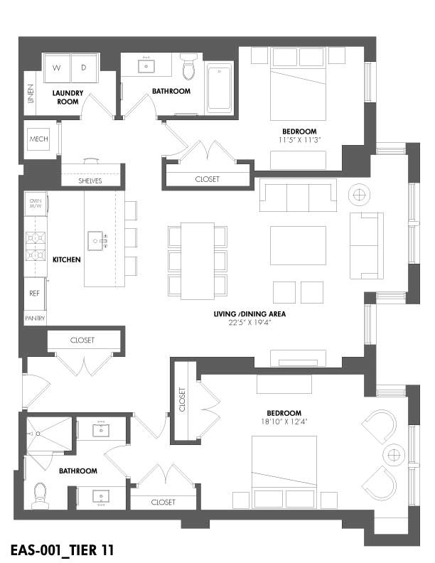 Floorplan - The Residences at Eastern Market