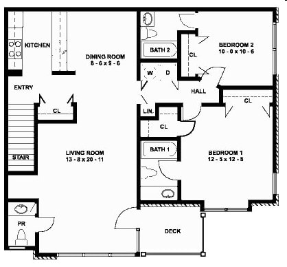 2BR/2.5BA - Brookfield Apartments