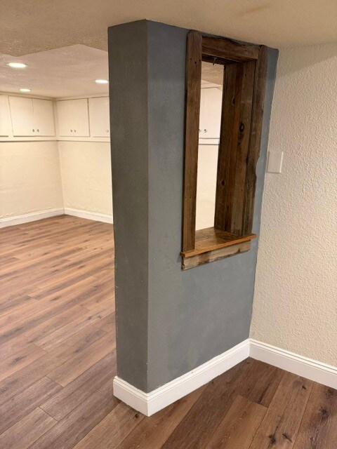 Passthrough detail with reclaimed wood - 2261 Newark st