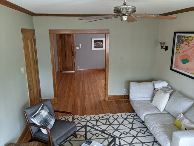 Living, view of Dining and Front Door - 4431 N Springfield Ave