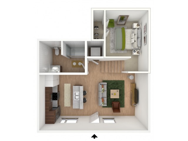 L3 - floor plan w/furniture display - Northside Apartments