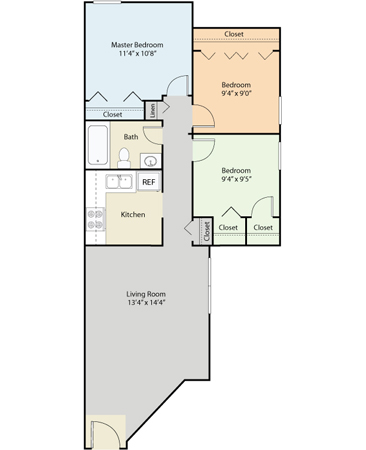 Floorplan - Berkdale Apartments