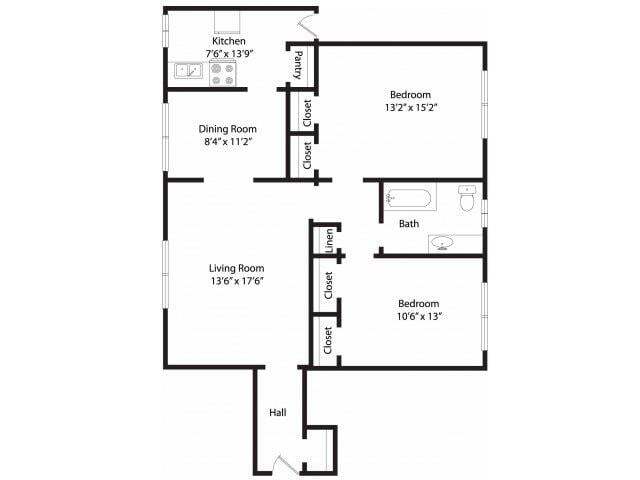 Floorplan - Wedgwood Apartments