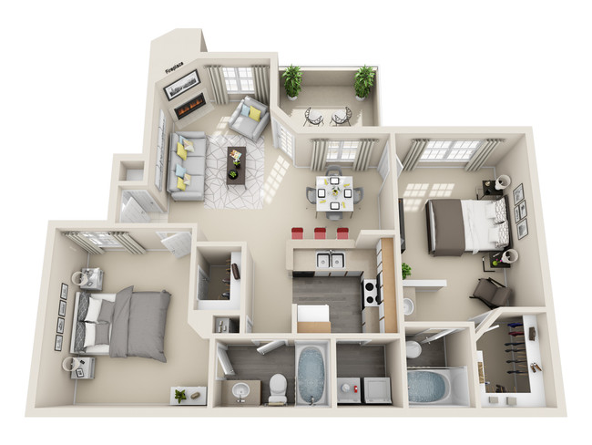 Floorplan - Village at Desert Lakes Apartment Homes