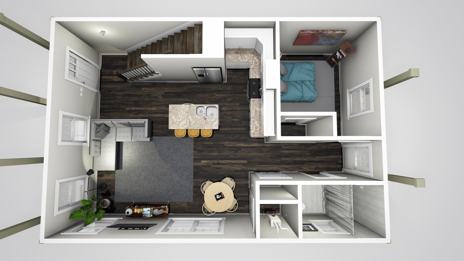 First floor rendering - 710 Buchanan St