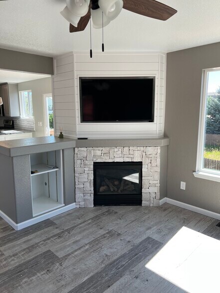 New shiplap and stone details - 7153 Arrowroot Ave