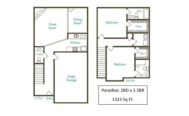 Floorplan - Townhomes at Mountain View - Valley