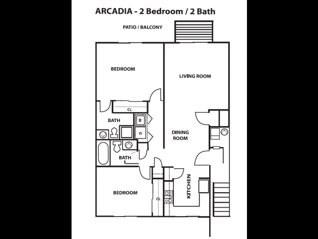 2BR/2BA - Arcadia Green Apartments