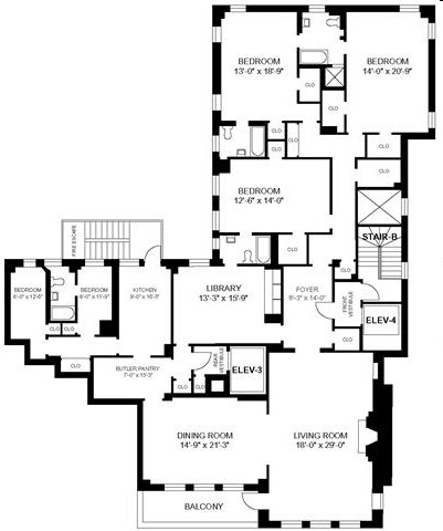 5BR/4BA-Style C - 3240 North Lake Shore Drive