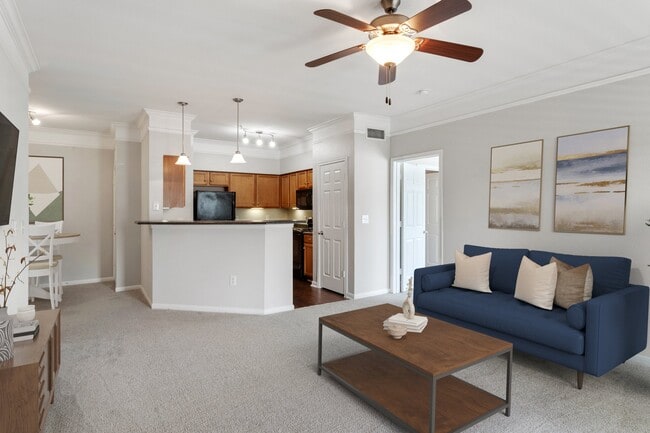 Spacious Living Room - Carrington Park at Huffmeister Apartments