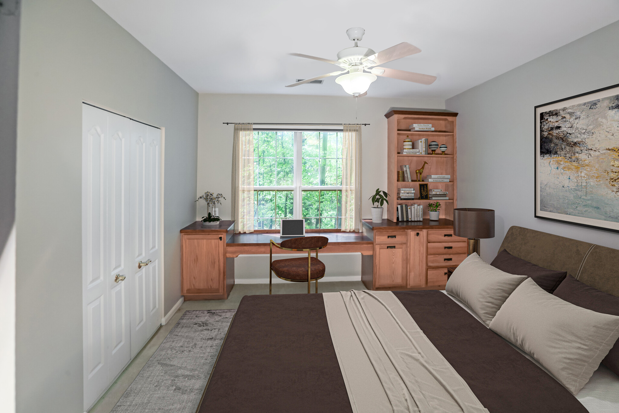 Second Bedroom with Built-in Bookcase - 7710 Haynes Point Way