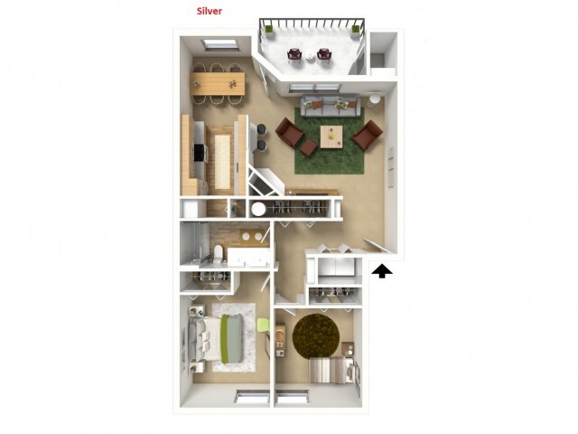 Silver 3D - 2 Bedroom, 1 Bathroom - Avalon Park