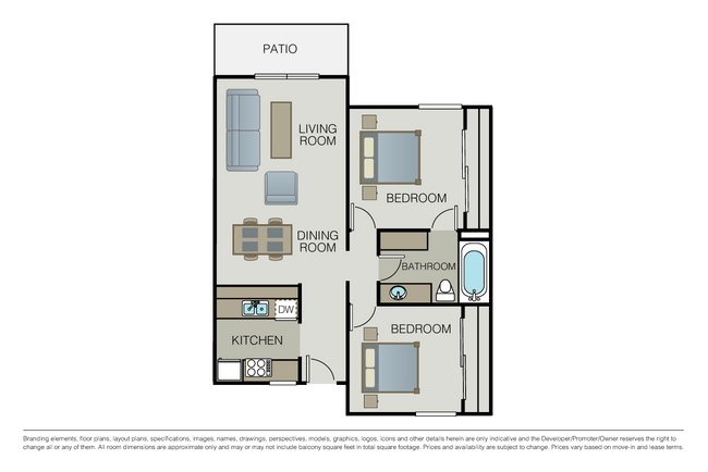 2 Bed 1 Bath - Shadow Point