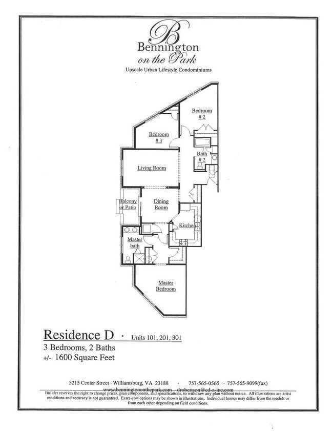 Building Photo - 3 bedroom/2bathroom - Bennington on the Park