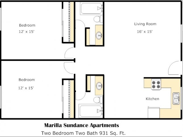 2BR/2BA - Sundance Apartments